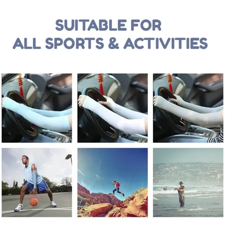 Ice Silk Arm Sleeve UV Protection Handsock Aqua  Slim Cooling Arm Hand Sock Men Woman Sport Outdoor Handsocks