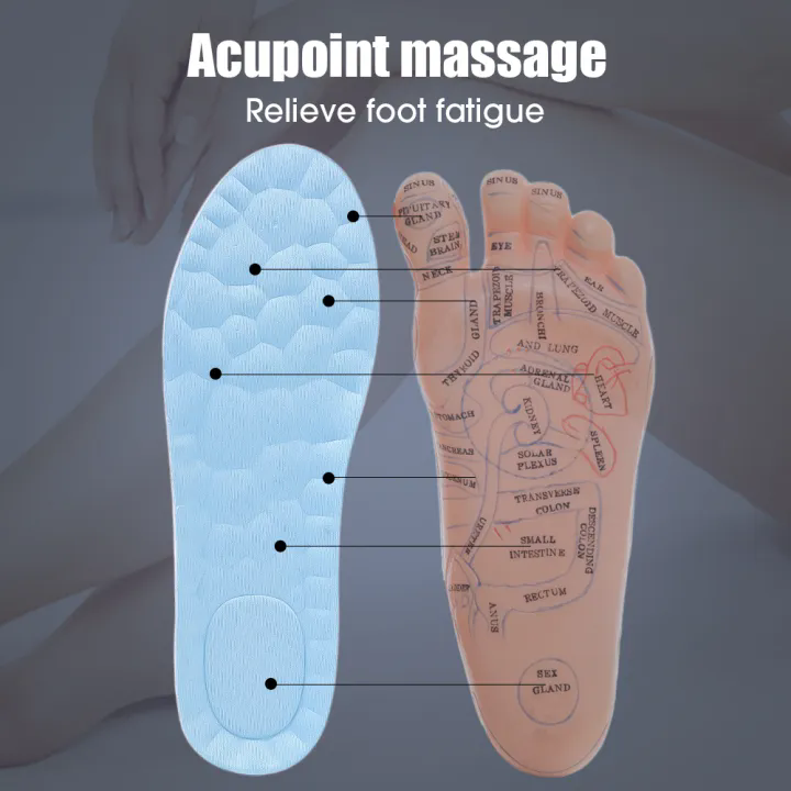 4D Cloud Massage Insoles Soft Breathable Cushion Shoe Pads For Walking Running Sports Shoes