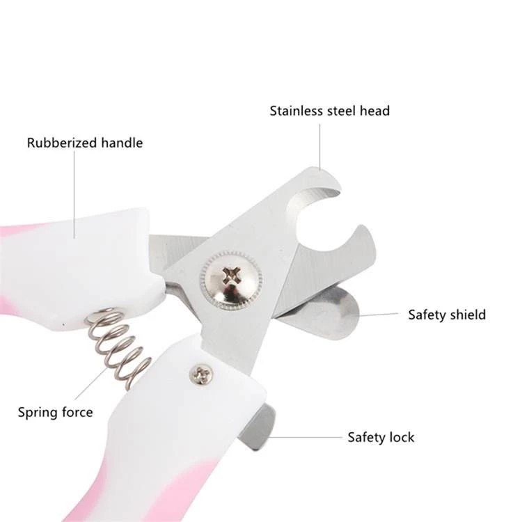 Dog Nails Clipper Cat Nails Cutter Cutter Pet Nails Clipper Stainless Dog Nail Clippers with Silicon Handle