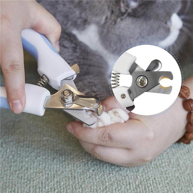 Dog Nails Clipper Cat Nails Cutter Cutter Pet Nails Clipper Stainless Dog Nail Clippers with Silicon Handle