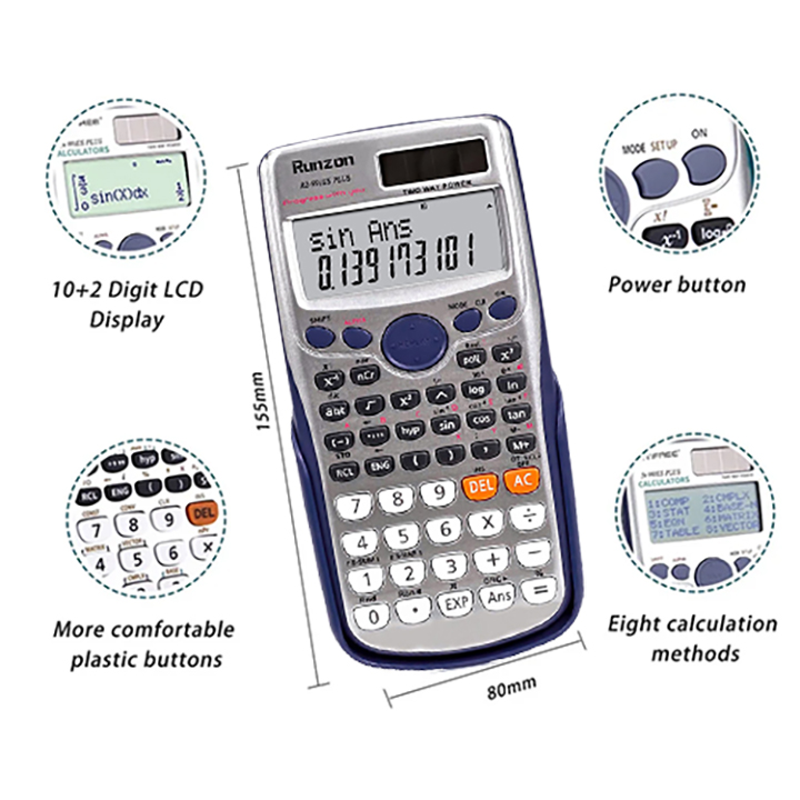 24 Bit Scientific Calculators Standard Function Calculadora Student Exam Calculadora Cientifica Portable Scientific Calculator School Office Stationeries Multifunction Stationery Scientific Tool