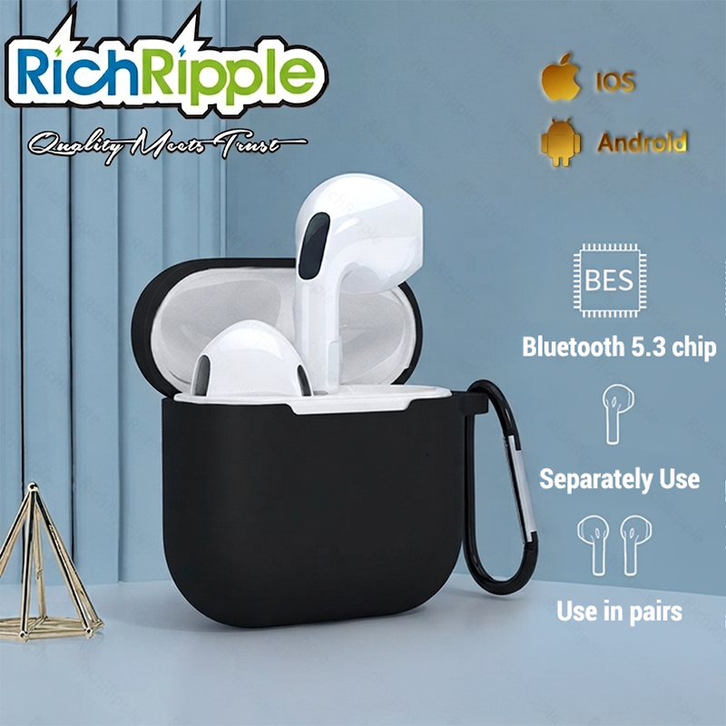 RichRipple Original Mini Size Pro 3 For Small Ears TWS Macaronian Pods Pro3 Wireless Earpods Bluetooth Earphone for android&ios Pods Earbuds