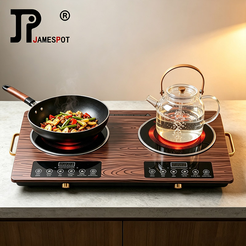 Jamespot  Double stove Multi-functional touch electric ceramic cooker  intelligent light wave high-power induction cooker