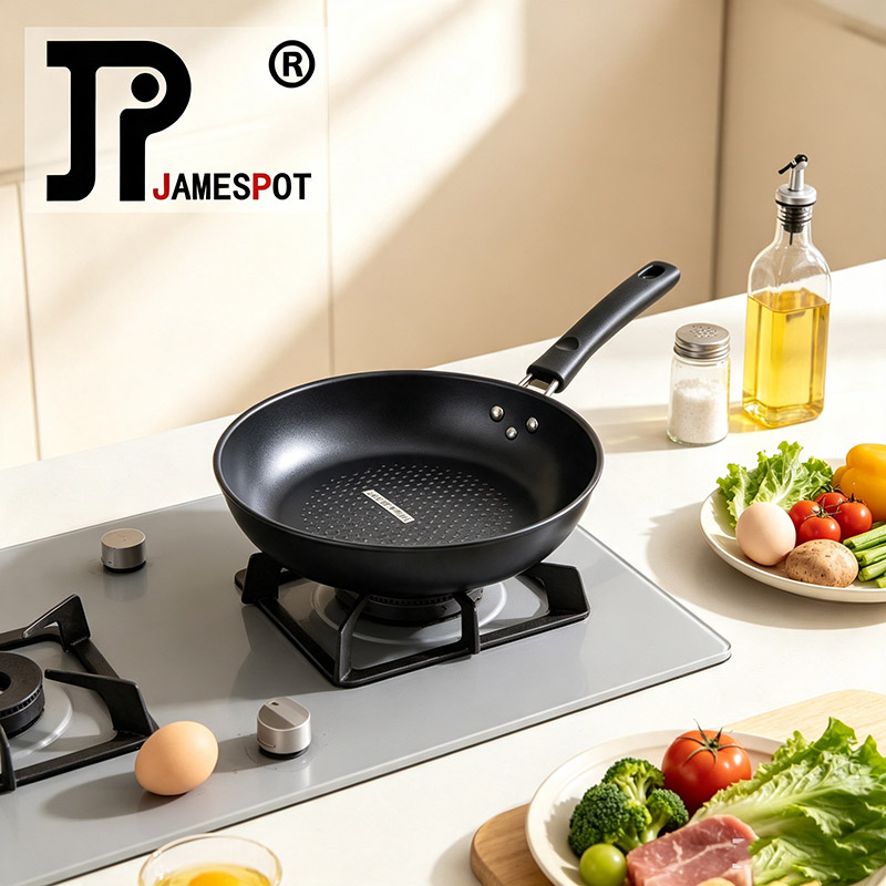 24CM Nonstick Iron Pan Cooking Pots Sufuria  Suitable for Induction Cookers  (Noted :Clean with a Sponge Brush,Use silicone or wooden tools)
