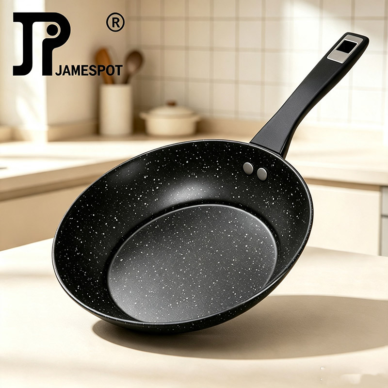 24CM Nonstick Iron Pan Cooking Pots Sufuria  Suitable for Induction Cookers  (Noted :Clean with a Sponge Brush,Use silicone or wooden tools)