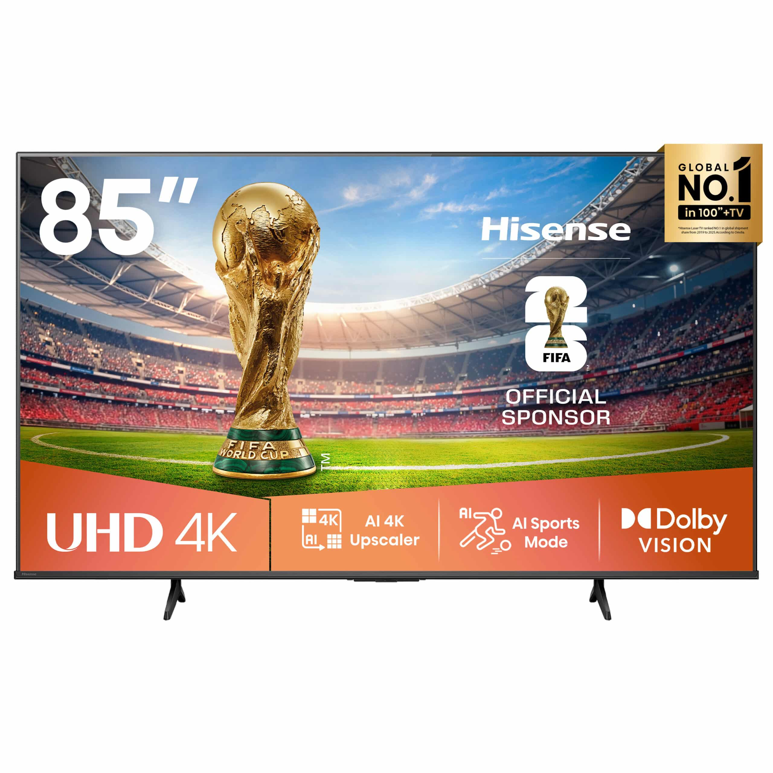 Hisense 85A6Q 85 inch 4K UHD Frameless Television VIDAA Smart TV with Netflix Youtube USB/SD Bluetooth WIFI Television Multifuctional TV