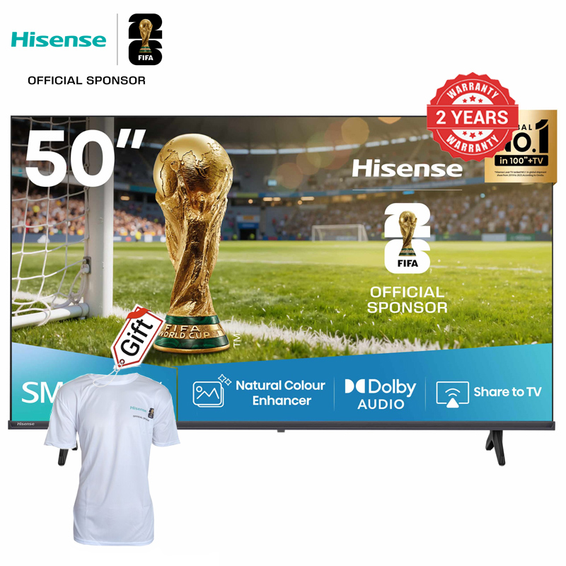 Hisense 50 inch LED Smart TV FHD Frameless Dolby Vision Netflix YouTube  VIDAA Smart TV 50A4Q