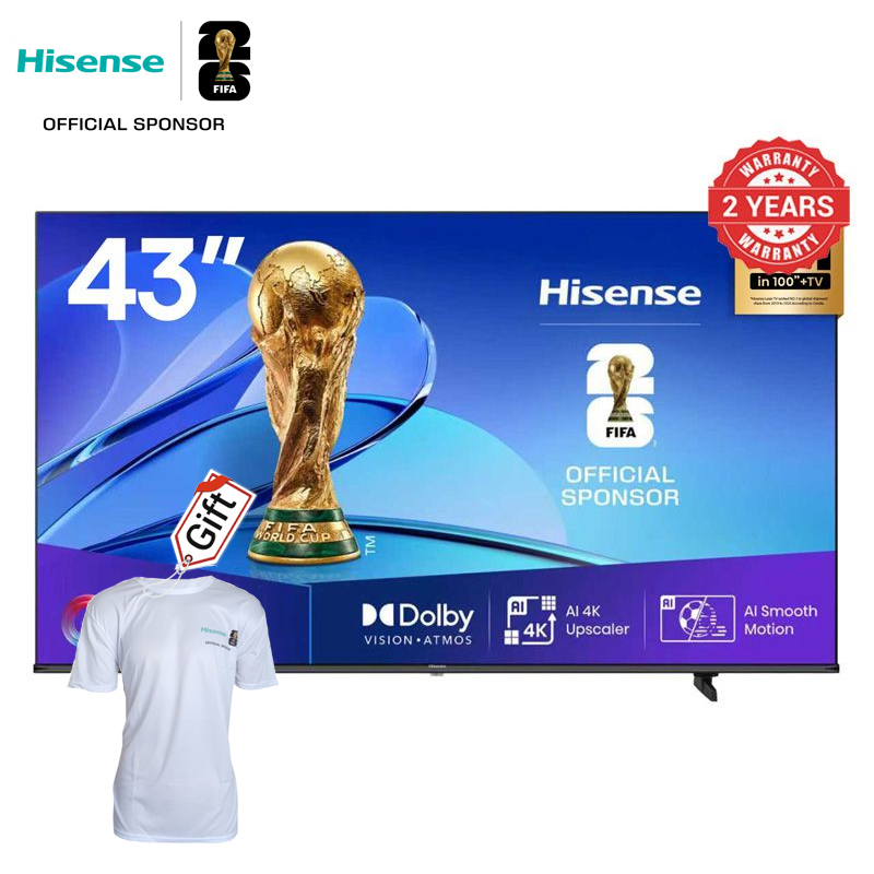 Hisense 43Q6Q 43 inch 4K UHD QLED Smart TV with Dolby Vision Netflix YouTube  VIDAA Smart TV