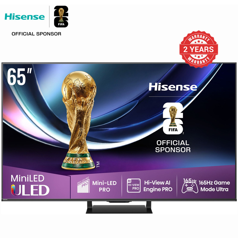 Hisense 65U7Q Pro 65 inch Smart UHD 4K Uled-MiniLed 165Hz Processor Smart TV