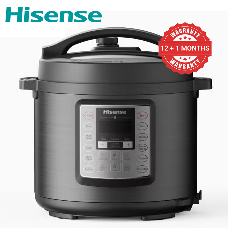 Hisense 6L Rice Cooker Electric Pressure Cooker 1000W Classic Kitchen Cooking Pot  HMC6MBK