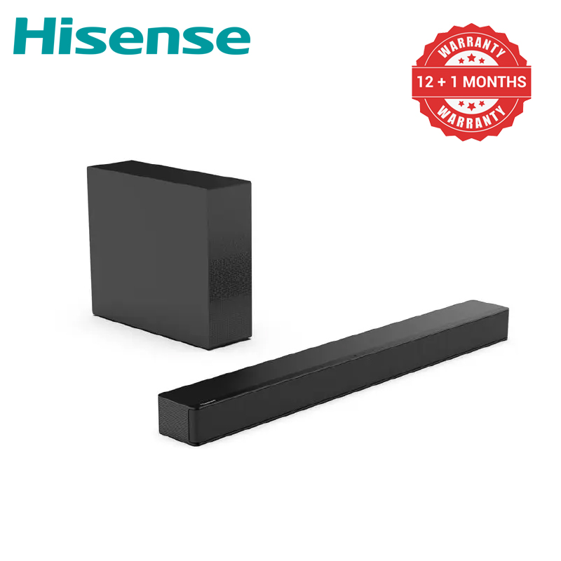 Hisense 2.1CH SOUNDBAR WITH WIRELESS SUBWOOFER HS2100 Woofer Bluetooth Speaker Remote