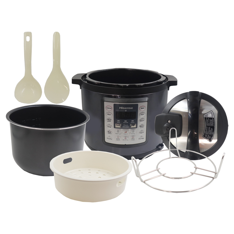 Hisense 6L Rice Cooker Electric Pressure Cooker 1000W Classic Kitchen Cooking Pot  HMC6MBK