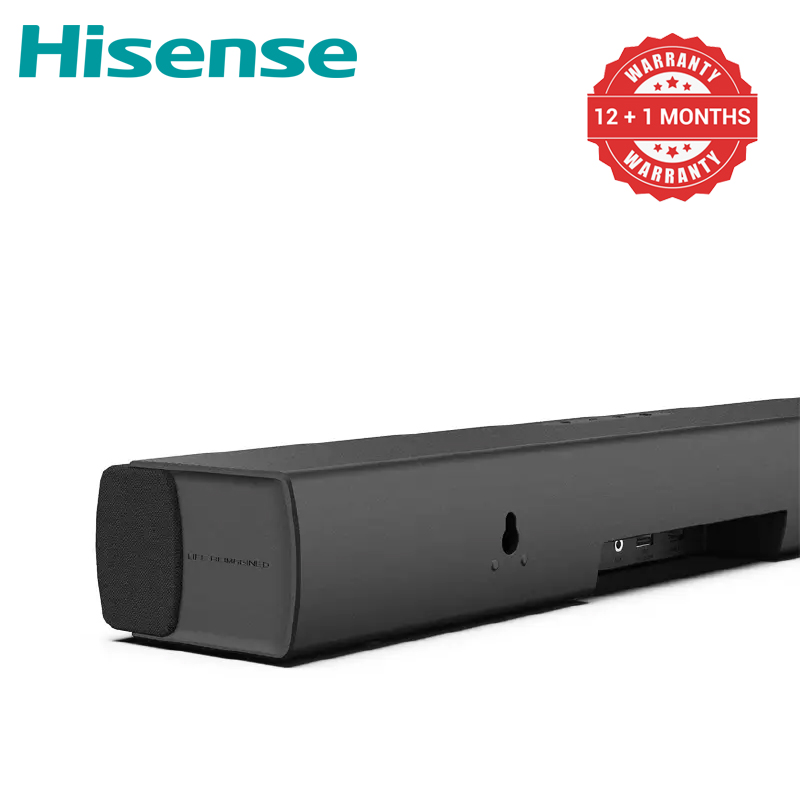 Hisense 3.1CH HS3100 Soundbar 480W  Bluetooth Enabled, Dolby Audio, Sound Bar, DTS Virtual:X, Wireless Subwoofer, Powerful Bass