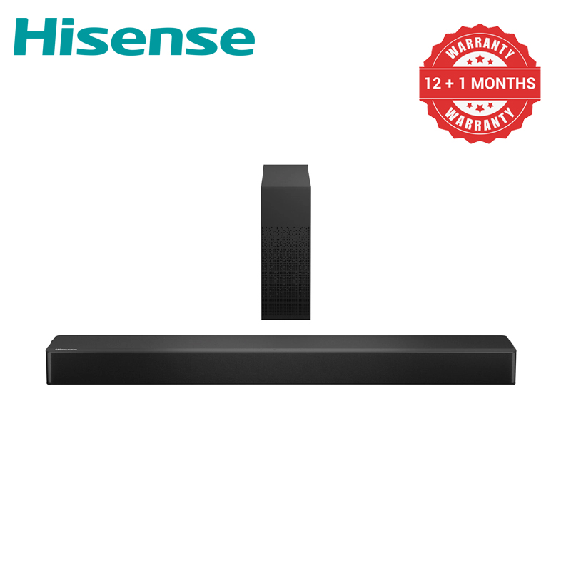 Hisense 2.1CH SOUNDBAR WITH WIRELESS SUBWOOFER HS2100 Woofer Bluetooth Speaker Remote
