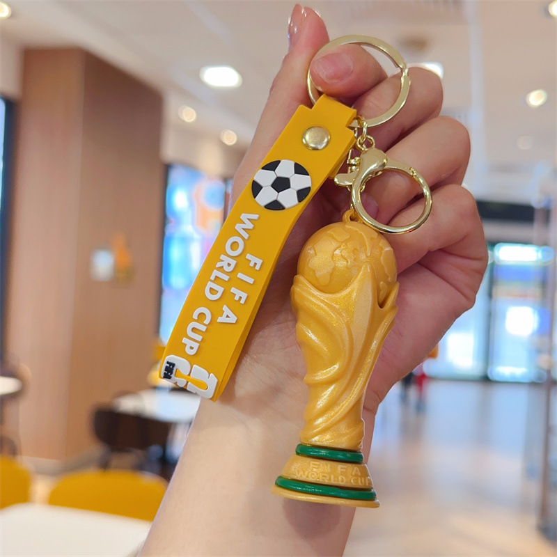 2026 World Cup Football Star Keychain | World Cup Themed Bag & Keyring Accessory | Messi & Ronaldo Figurine, Durable PVC Charm, Backpack Charm for Soccer Fans