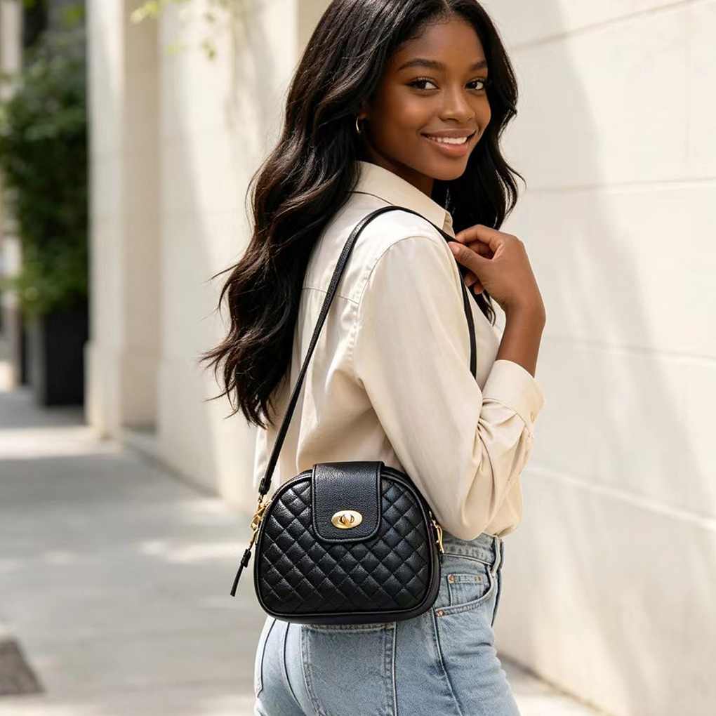 Crossbody Bags Fine Workmanship Daily With Three Layers Of Buckle Multi-Zipper Opening And Closing Simple Travel Party Small Round Bag