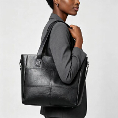 Ladies' Shoulder Pu Generous Bag Casual Fashion Shoulder  Handbags for Women Shopping Bags New Tote bag Large capacity simple casual shoulder messenger bag Versatile commuting portable bag