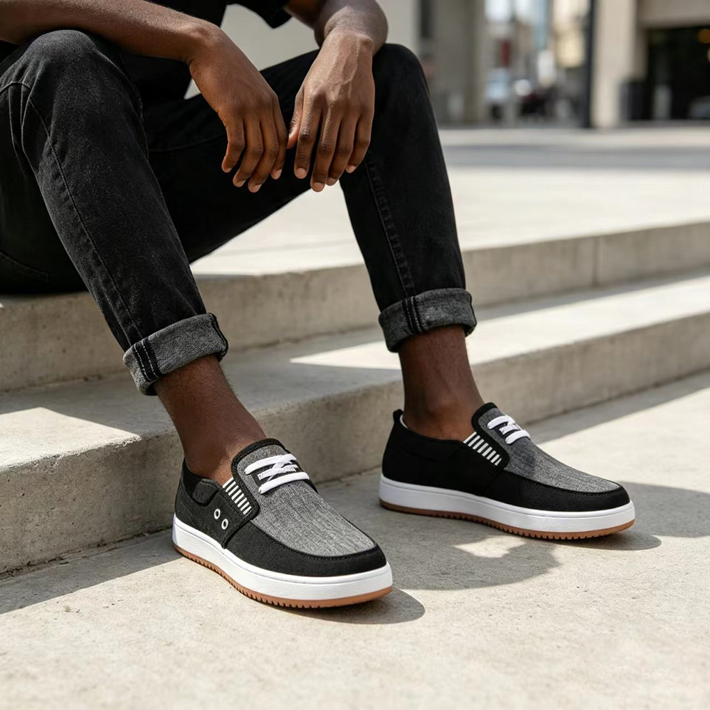 Men's Casual Breathable Anti-Slip And Wear-Resistant Canvas Board Shoes