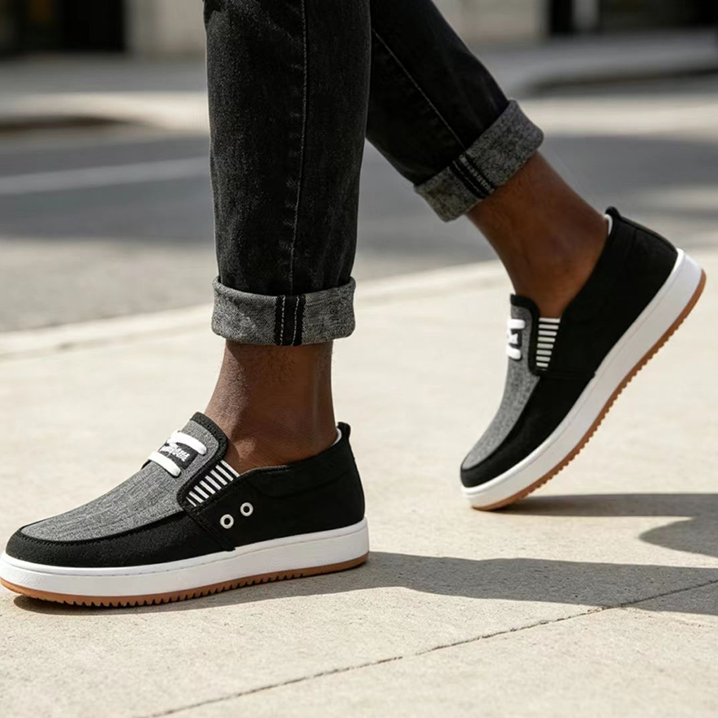 Men's Casual Breathable Anti-Slip And Wear-Resistant Canvas Board Shoes