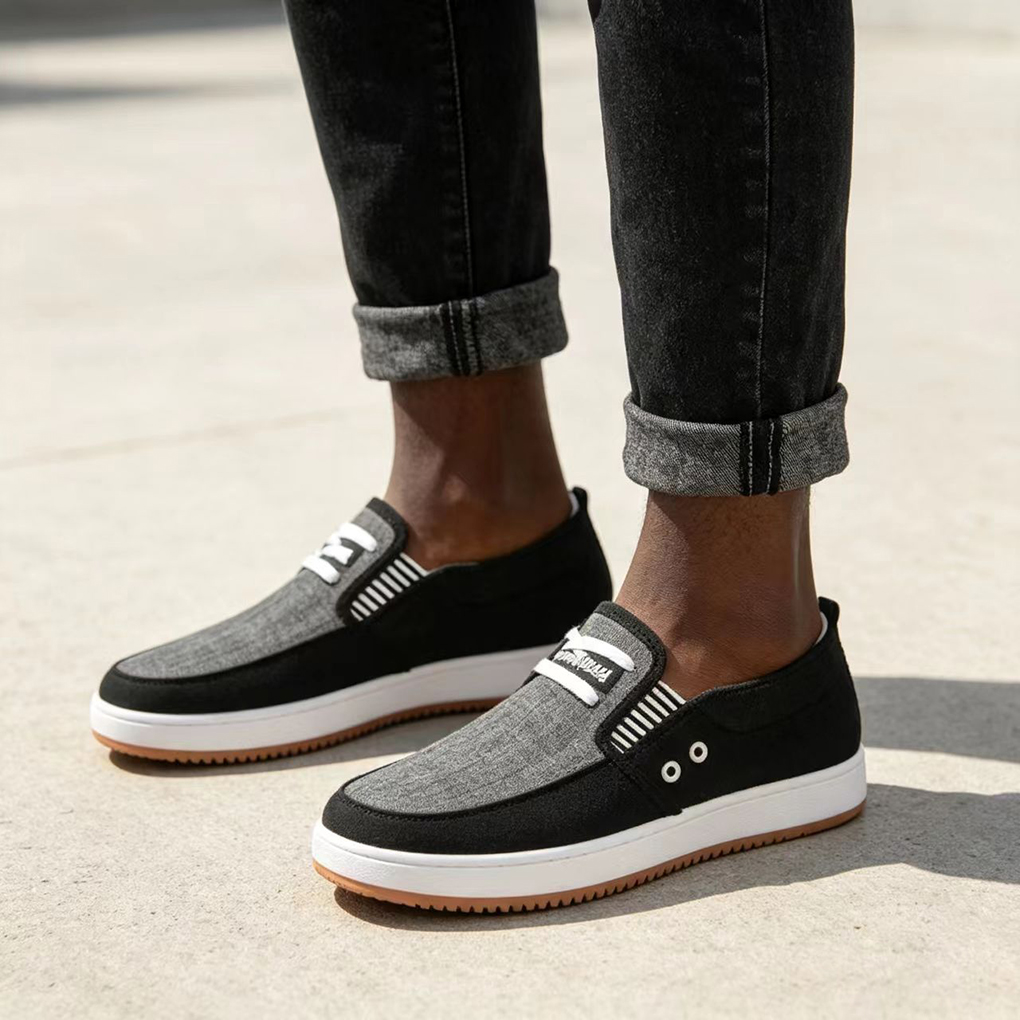 Men's Casual Breathable Anti-Slip And Wear-Resistant Canvas Board Shoes