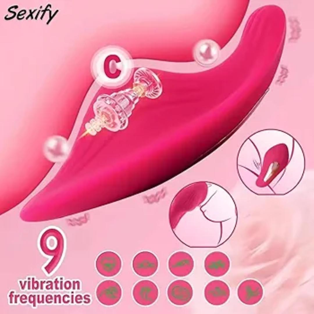 App Control Wearable G Spot Clit Vibrator Vibrating Panties, Silicone Clitoral Vagina Stimulator Teaser Adult Toy with 9 Vibration + Interactive Modes for Women Couple and Beginners Female Rechargeabl