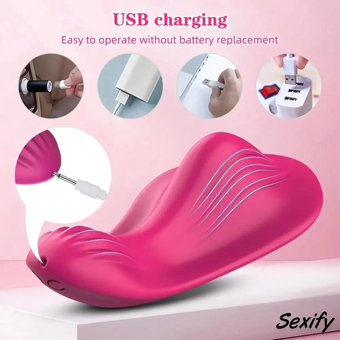 App Control Wearable G Spot Clit Vibrator Vibrating Panties, Silicone Clitoral Vagina Stimulator Teaser Adult Toy with 9 Vibration + Interactive Modes for Women Couple and Beginners Female Rechargeabl