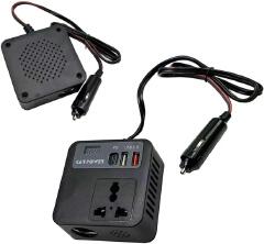 Car Inverter 12V 24V to 110V 220V, Charger Truck Power Converter USB, 100W Vehicle Power Supply Adapter