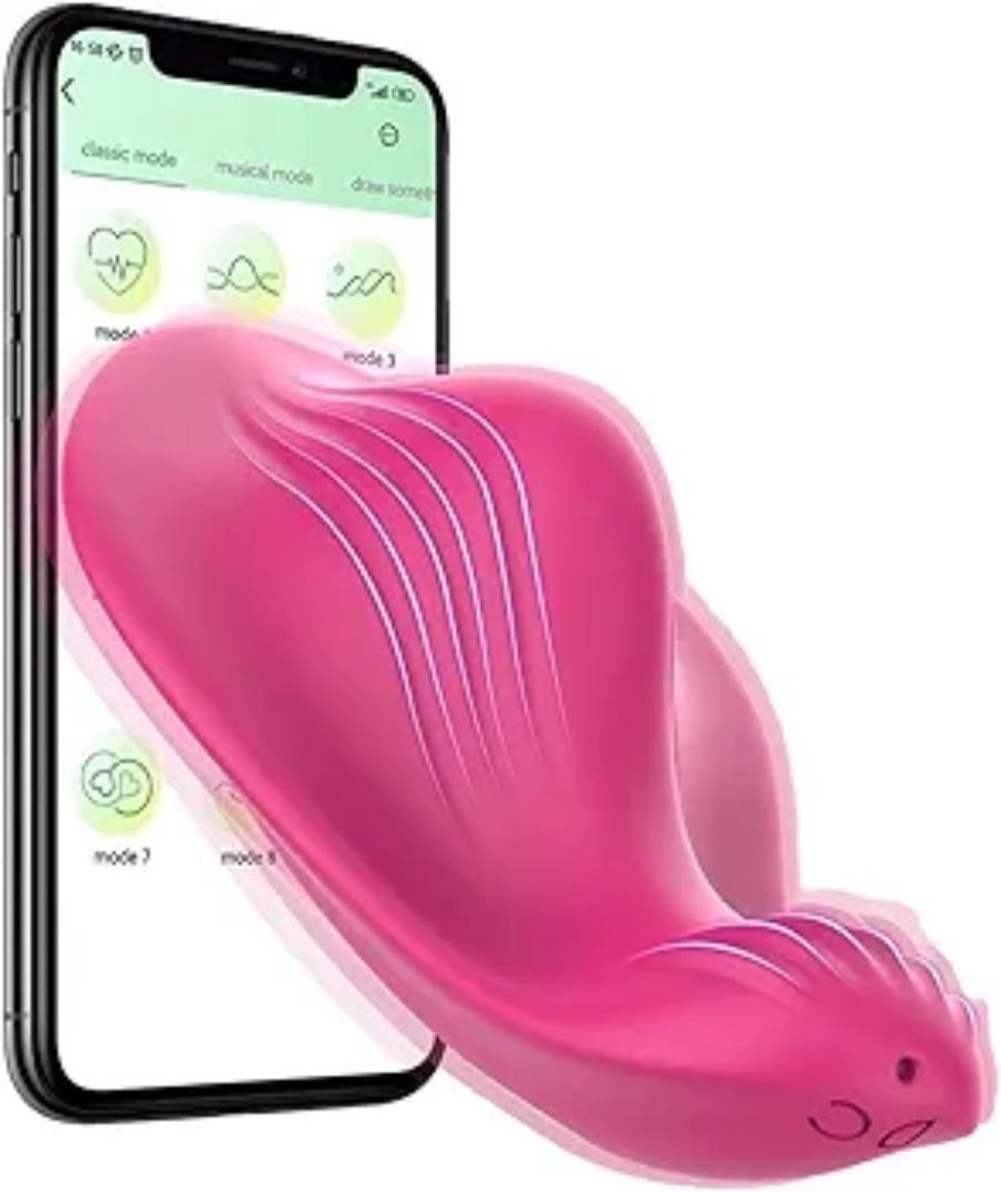 App Control Wearable G Spot Clit Vibrator Vibrating Panties, Silicone Clitoral Vagina Stimulator Teaser Adult Toy with 9 Vibration + Interactive Modes for Women Couple and Beginners Female Rechargeabl