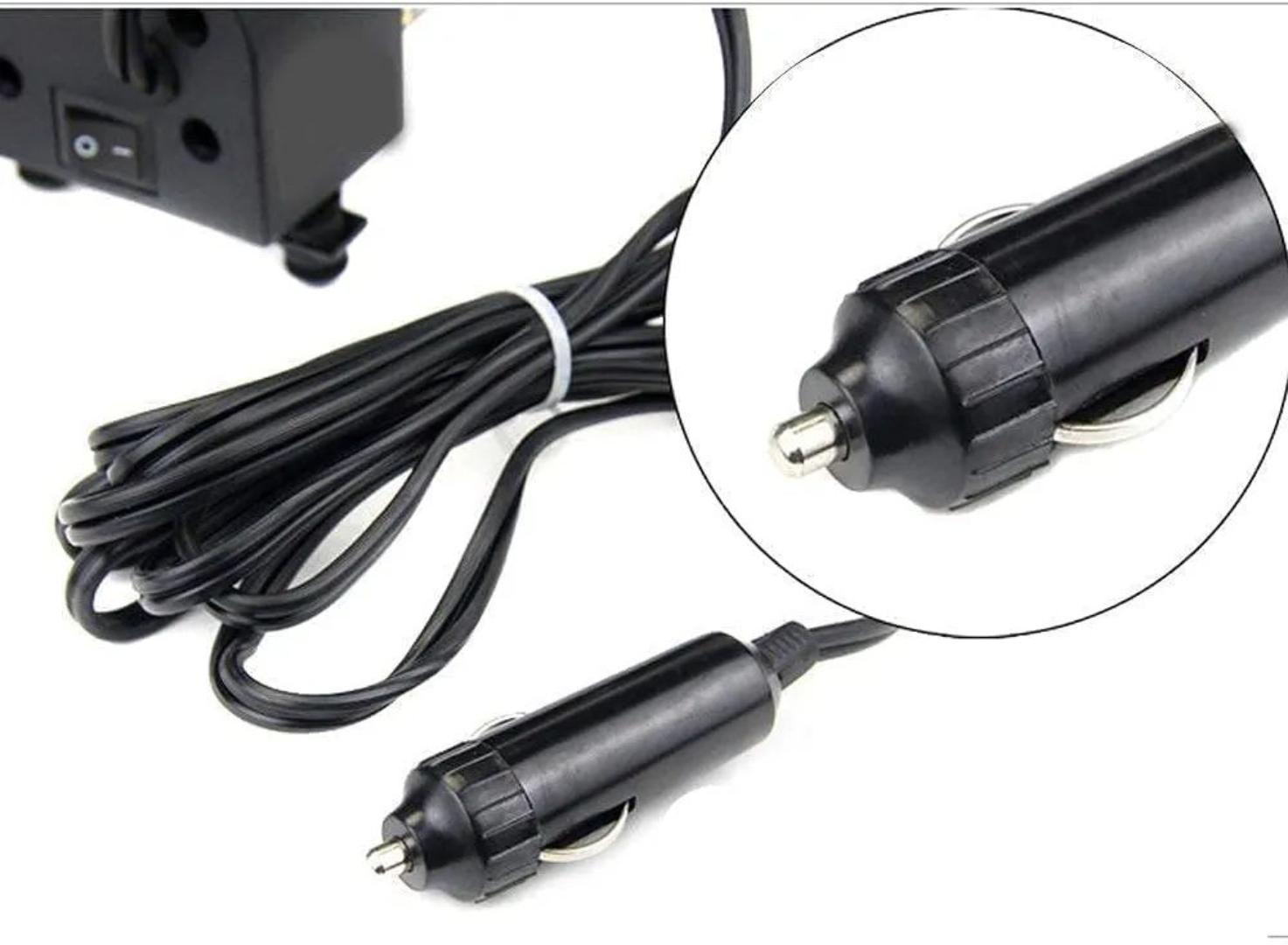 Metal Electric Car Air Compressor with Pressure Gauge, 12V DC Portable Tyre Inflator Air Pump for Car, Trucks, Bus, Bike, Auto & Van, 150 PSI High Pressure