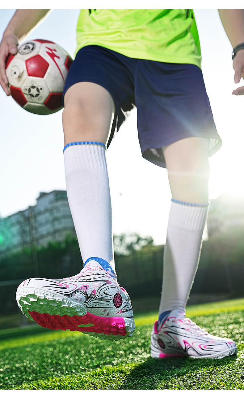 Soccer Shoe Football Large-Size Children's AG Football Shoes for Men Outdoor Training Shoes for Primary Secondary School Students Competition Shoes Kids Shoes Boys' Shoes Athletic