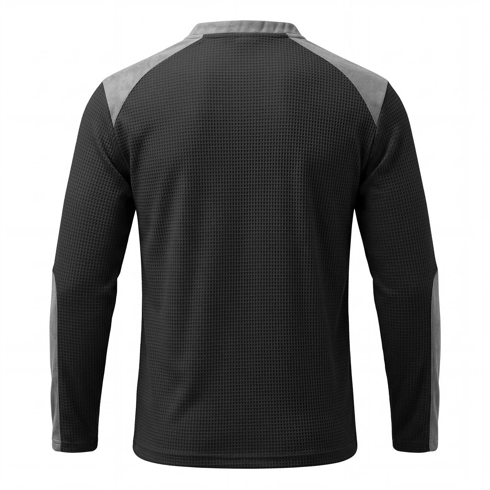 Men's Clothing Tops Sweatshirts Men's Drawstring Top Waffle Color Blocked Long Sleeved Shirt Plus Size Casual Sports American Long Sleeved Shirt