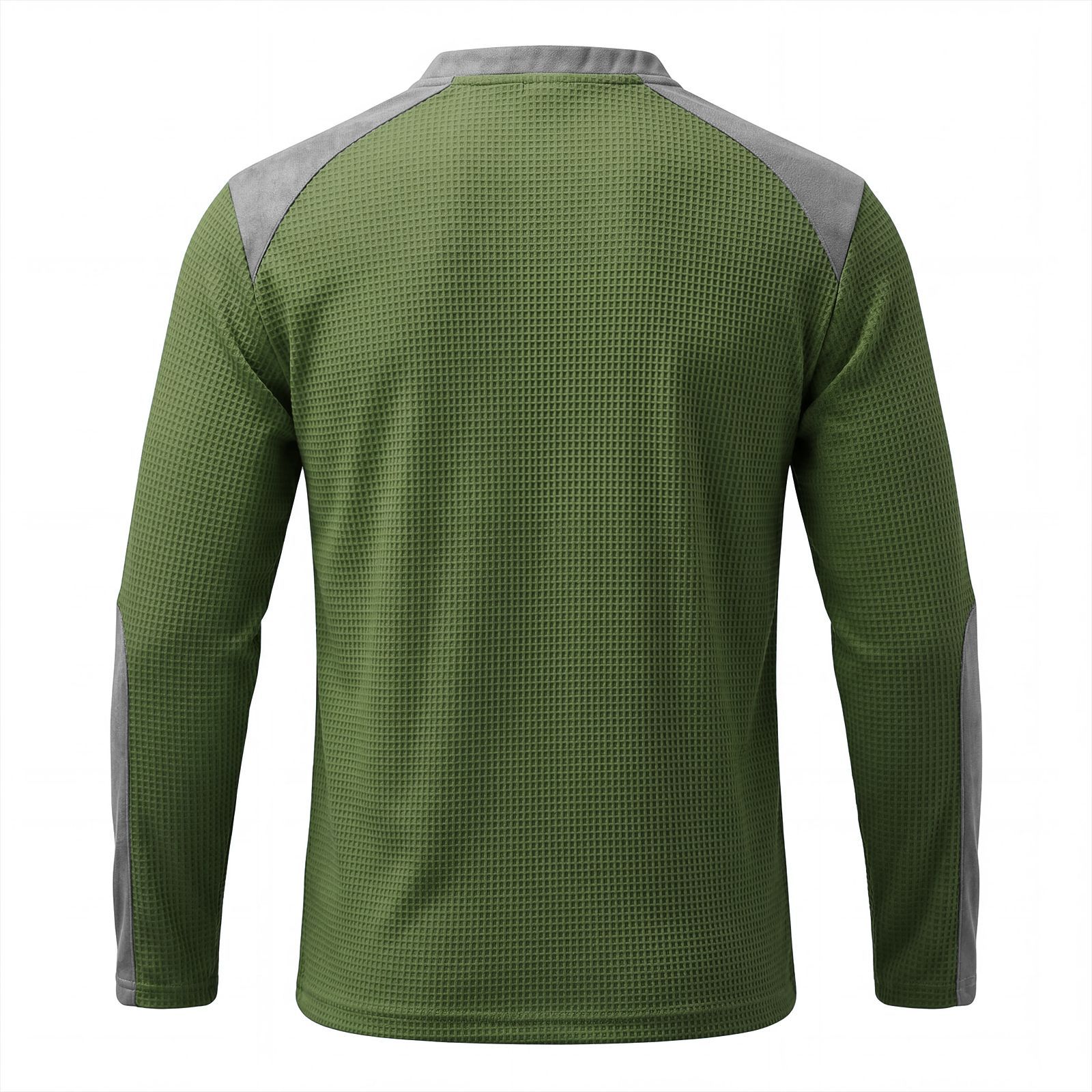 Men's Clothing Tops Sweatshirts Men's Drawstring Top Waffle Color Blocked Long Sleeved Shirt Plus Size Casual Sports American Long Sleeved Shirt