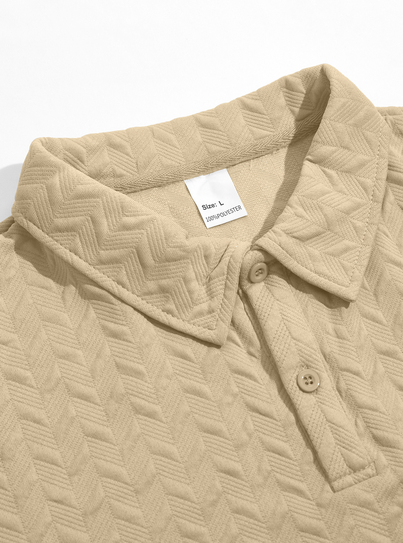 Men's Clothing Sets Two-Piece Outfit Summer Texture Jacquard Flip Collar Polo Shirt Set European American Men's Casual Short Sleeve Shorts Two-Piece Set