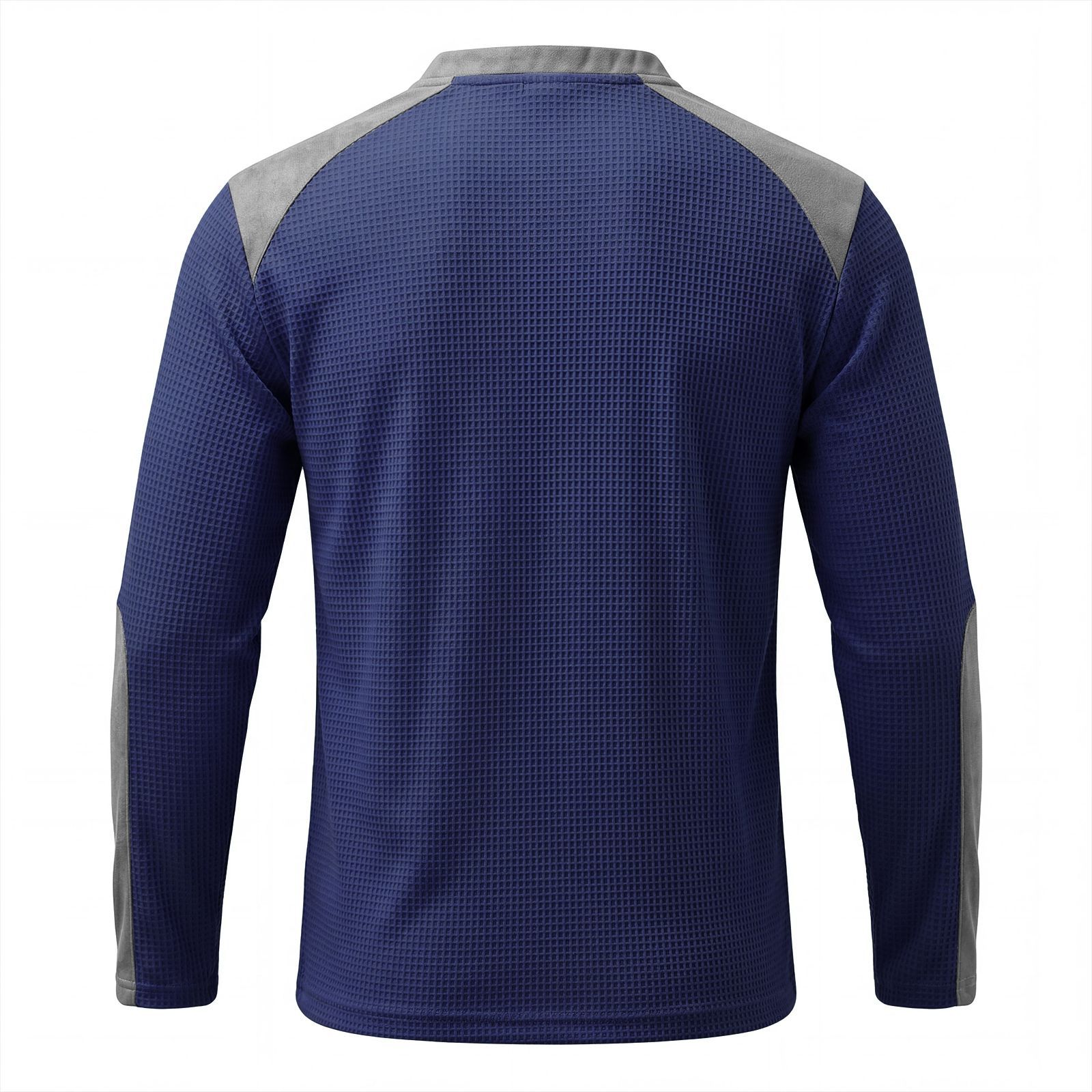 Men's Clothing Tops Sweatshirts Men's Drawstring Top Waffle Color Blocked Long Sleeved Shirt Plus Size Casual Sports American Long Sleeved Shirt
