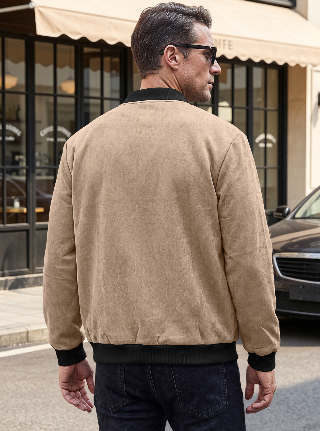 Men's Clothing Tops Jackets Coats Men's Spring Autumn Suede Pilot Jacket Retro Street Baseball Jacket Motorcycle Jacket Outerwear