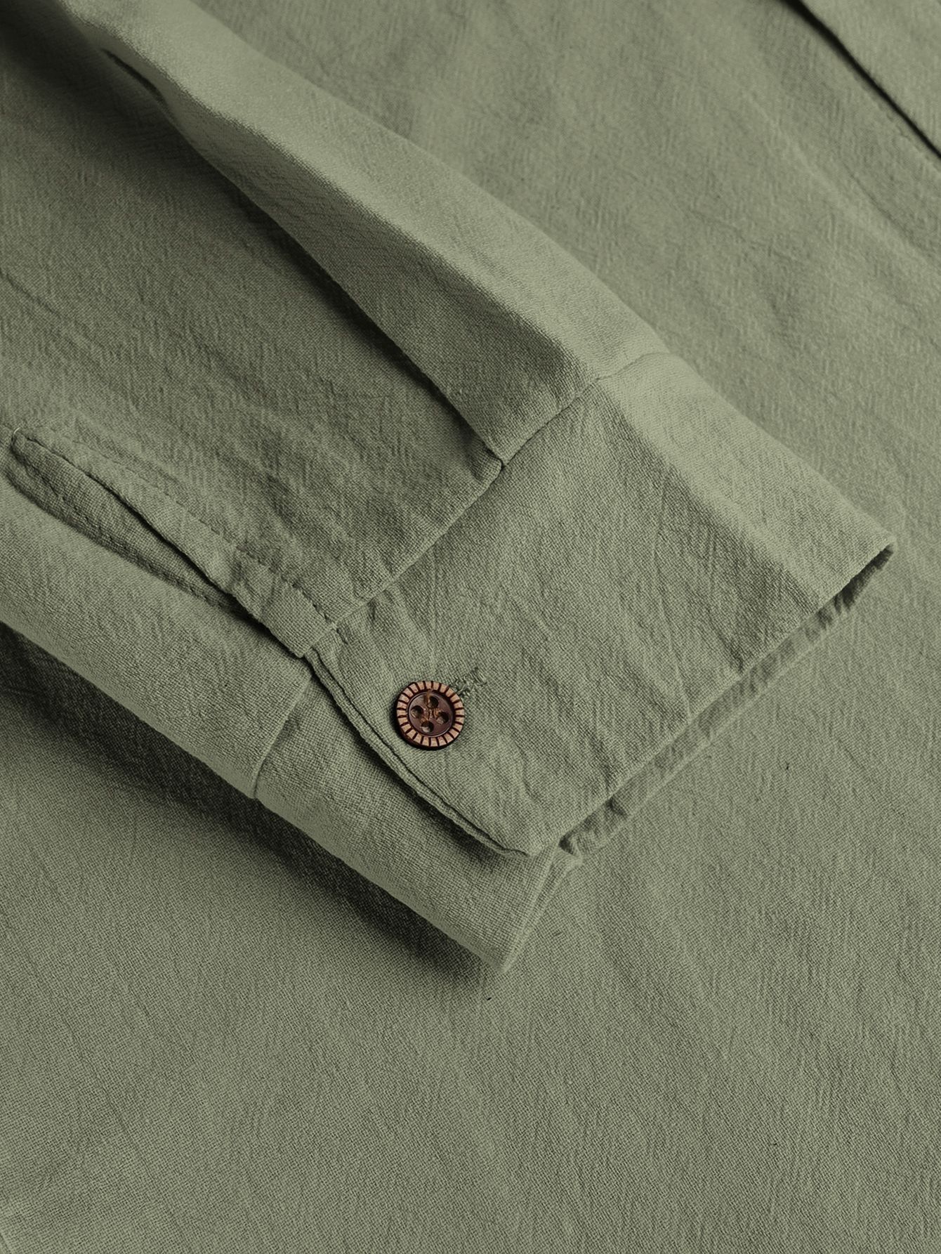 Men's Clothing Two-Piece Outfits Men's Solid Color Linen Long Sleeve Shirt Pants Two-Piece Set Loose Casual Breathable Summer Clothing Sets