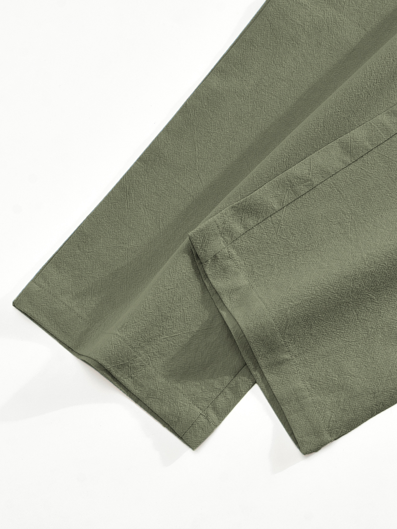 Men's Clothing Two-Piece Outfits Men's Solid Color Linen Long Sleeve Shirt Pants Two-Piece Set Loose Casual Breathable Summer Clothing Sets