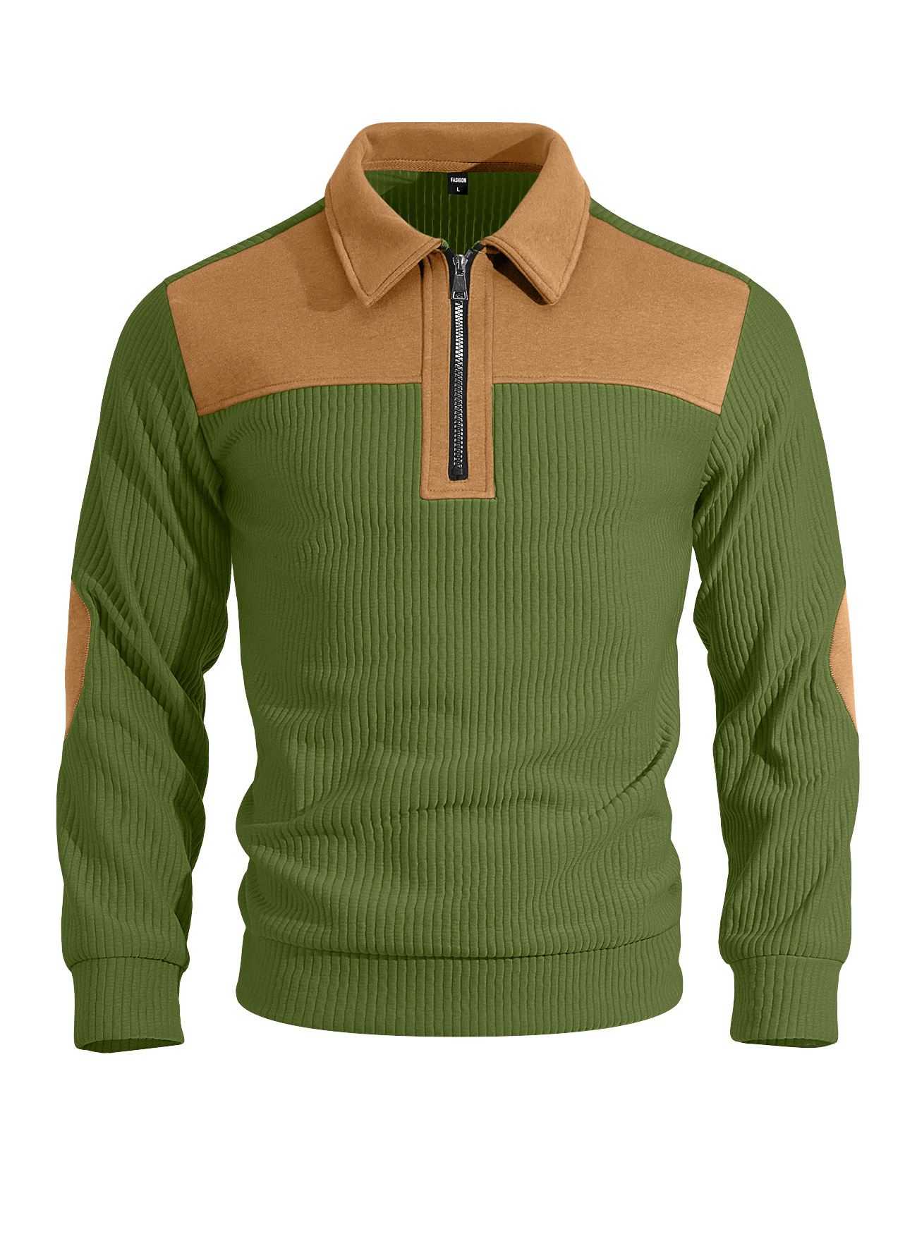 Men's Clothing Tops Sweatshirts Hoodies New Sweater Lapel Patchwork Casual Commute Sports Zip-Up Hoodie for Autumn Winter