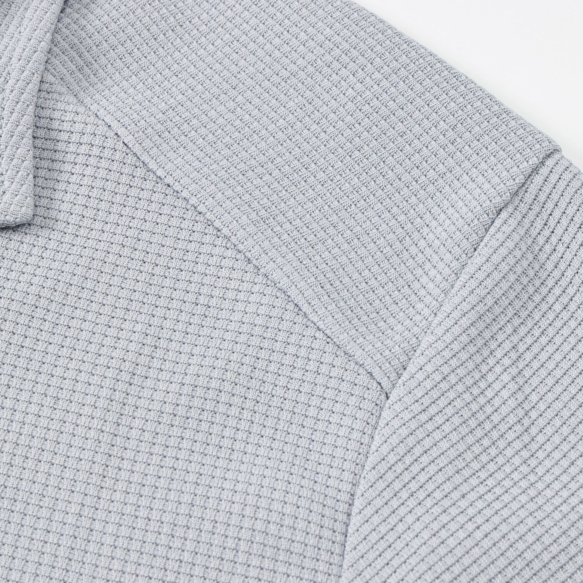 Men's Clothing Tops Jackets Coats Men's Waffle Pattern Single-Breasted Double Pocket Business Casual Long Sleeve Coat