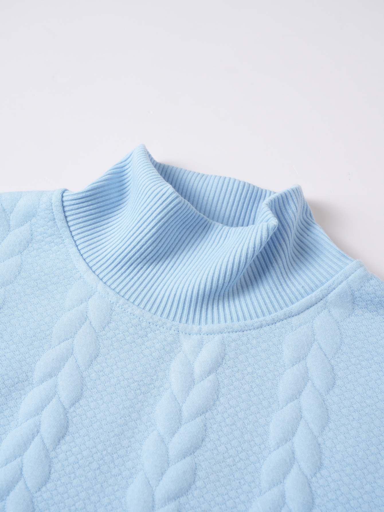 Men's Clothing Tops Sweaters Cardigans Jacquard Knit Sweater New Fall Winter Solid Color High-Neck Warm Casual Men's Long Sleeve Pullover