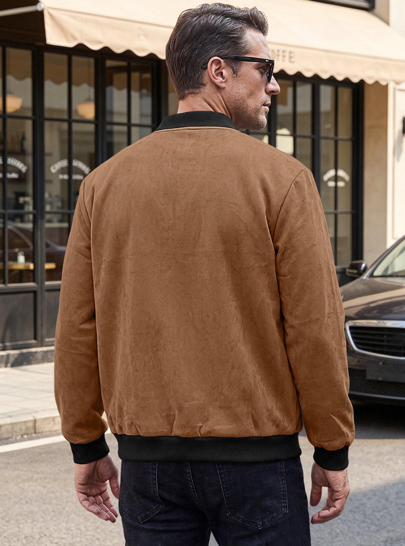 Men's Clothing Tops Jackets Coats Men's Spring Autumn Suede Pilot Jacket Retro Street Baseball Jacket Motorcycle Jacket Outerwear