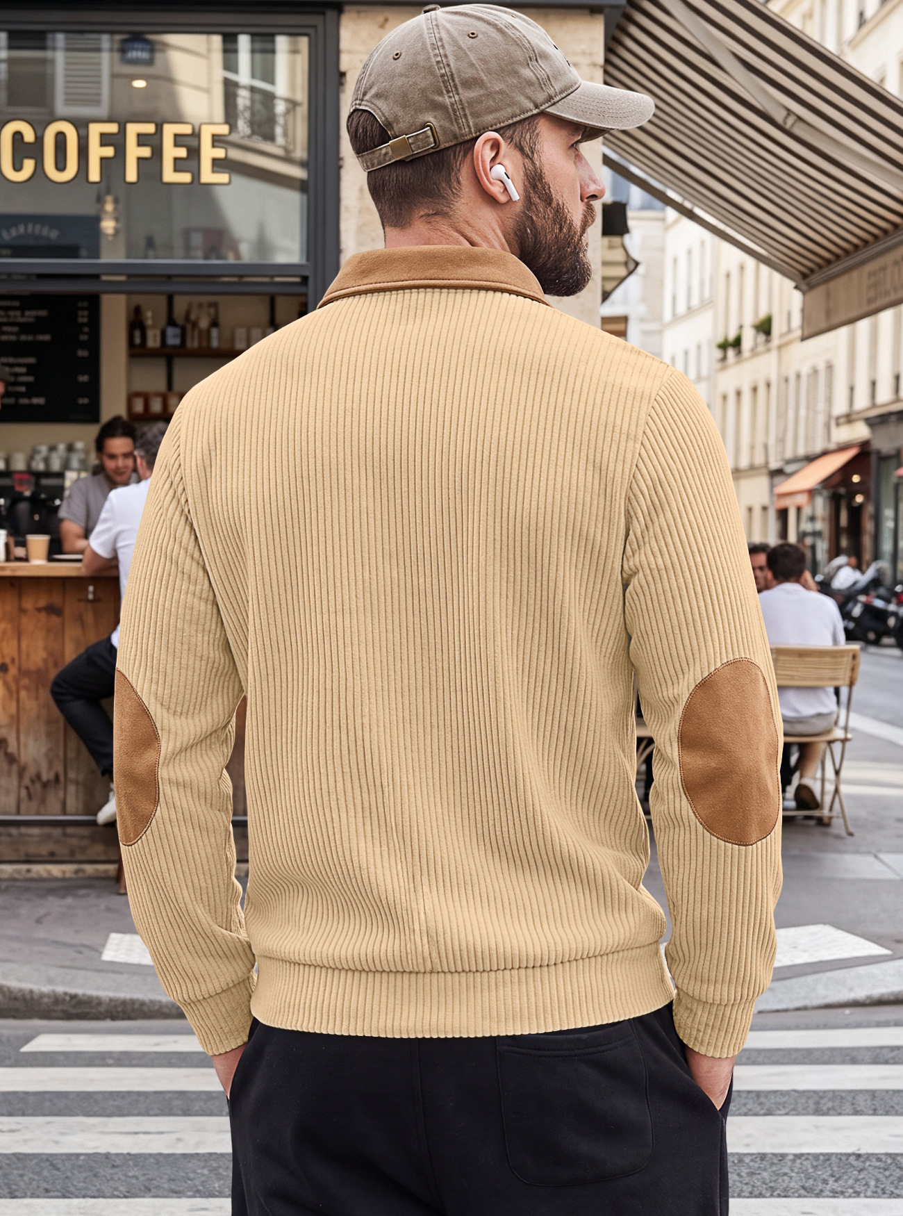 Men's Clothing Tops Sweatshirts Hoodies New Sweater Lapel Patchwork Casual Commute Sports Zip-Up Hoodie for Autumn Winter
