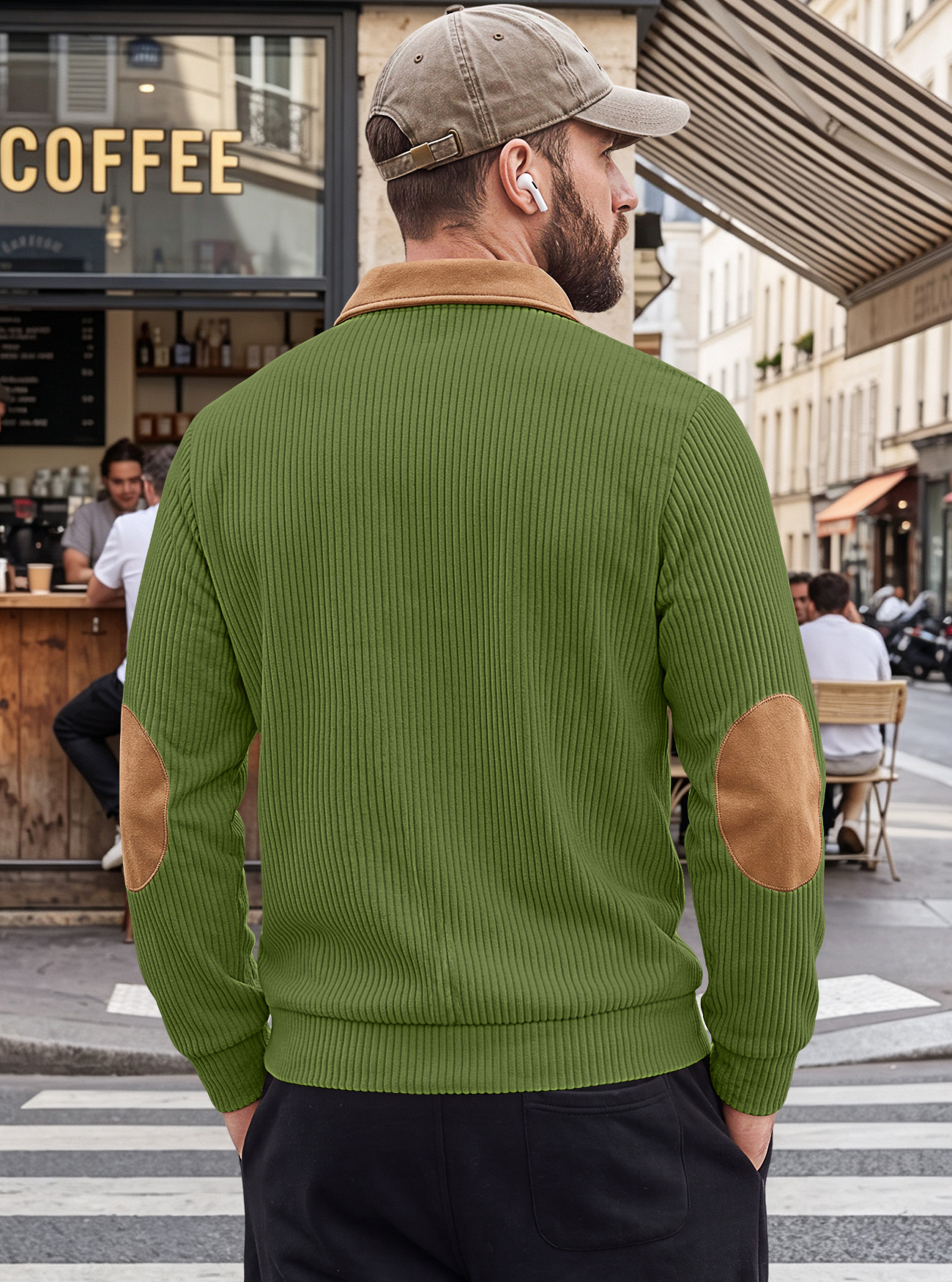 Men's Clothing Tops Sweatshirts Hoodies New Sweater Lapel Patchwork Casual Commute Sports Zip-Up Hoodie for Autumn Winter