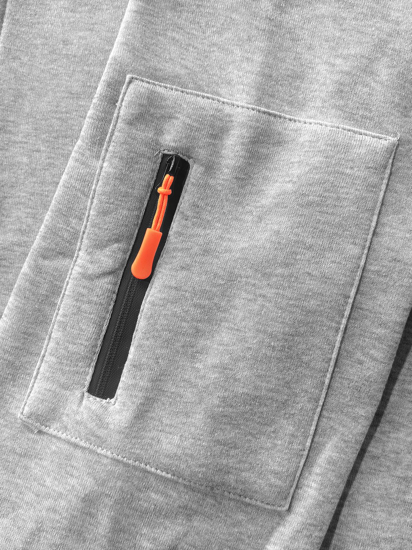 Men's Clothing Tops Sweatshirts Hoodies  Men's Autumn Winter Solid Color Drawstring Hooded Long Sleeve Sweatshirt with Side Zip Thickened Casual Sports Pullover