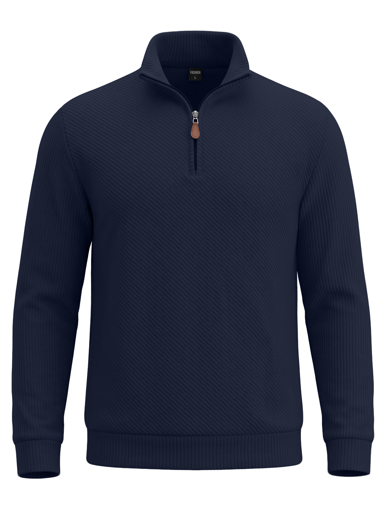Men's Clothing Tops Sweatshirts Men's American Flannel Texture Half-Zip Stand-Up Collar Long Sleeve Oversized Casual Pullover Shirts