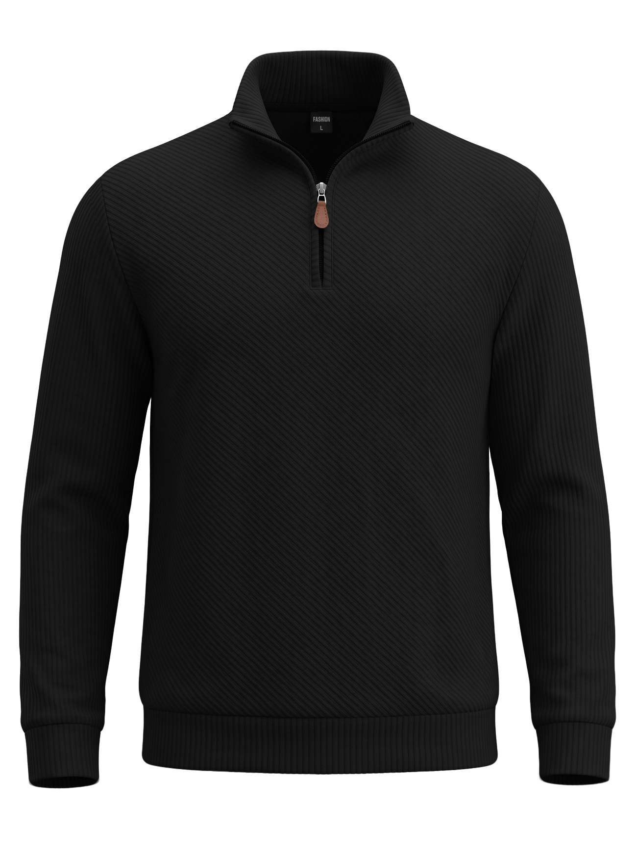 Men's Clothing Tops Sweatshirts Men's American Flannel Texture Half-Zip Stand-Up Collar Long Sleeve Oversized Casual Pullover Shirts