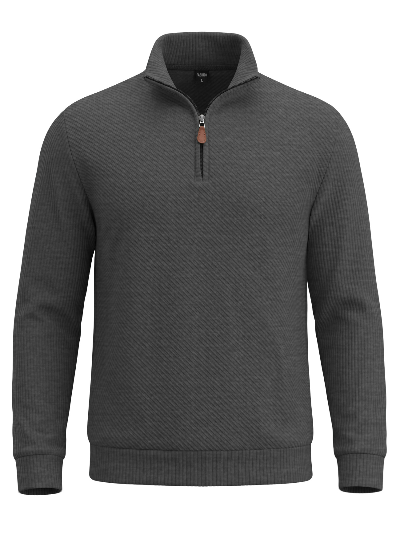 Men's Clothing Tops Sweatshirts Men's American Flannel Texture Half-Zip Stand-Up Collar Long Sleeve Oversized Casual Pullover Shirts