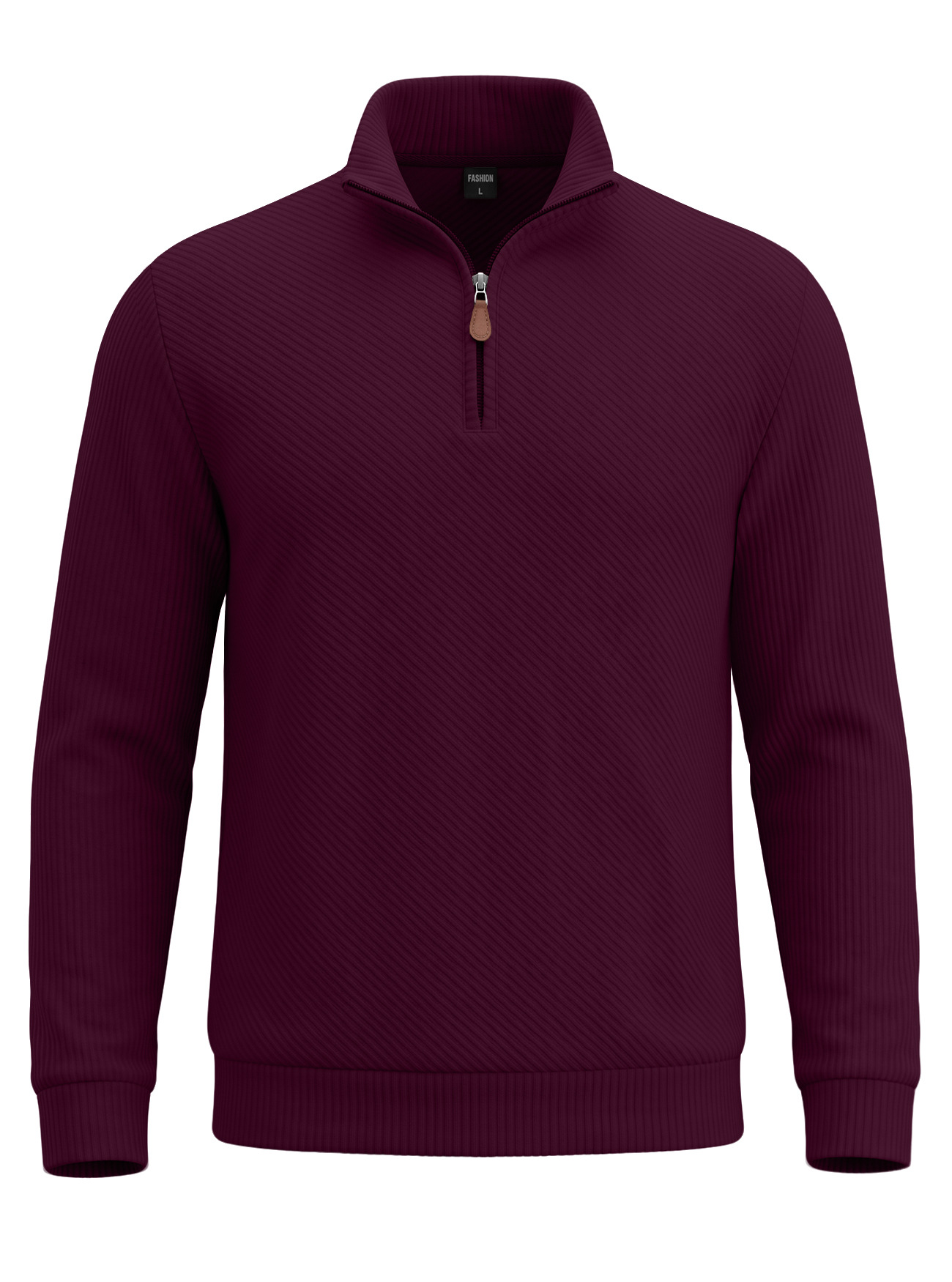 Men's Clothing Tops Sweatshirts Men's American Flannel Texture Half-Zip Stand-Up Collar Long Sleeve Oversized Casual Pullover Shirts