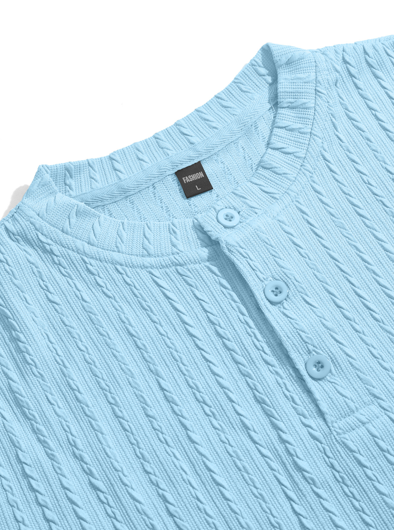 Men's Clothing Tops Sweatshirts Men's Henley Shirt Retro Elastic Texture Pattern Casual Loose Oversized Long Sleeve Hoodie