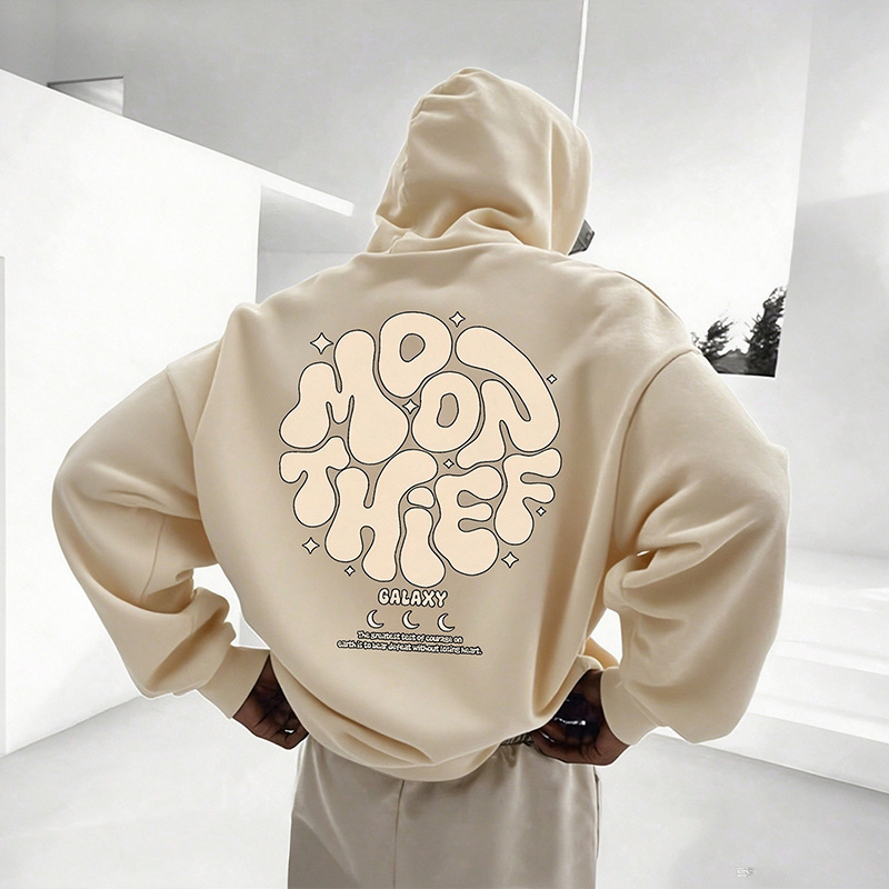 Men's Clothing Tops Sweatshirts Hoodies Men's Hooded Pullover Shirt European American Style Spring Autumn Large Size Printed Loose with Pockets Fashion Sports Top